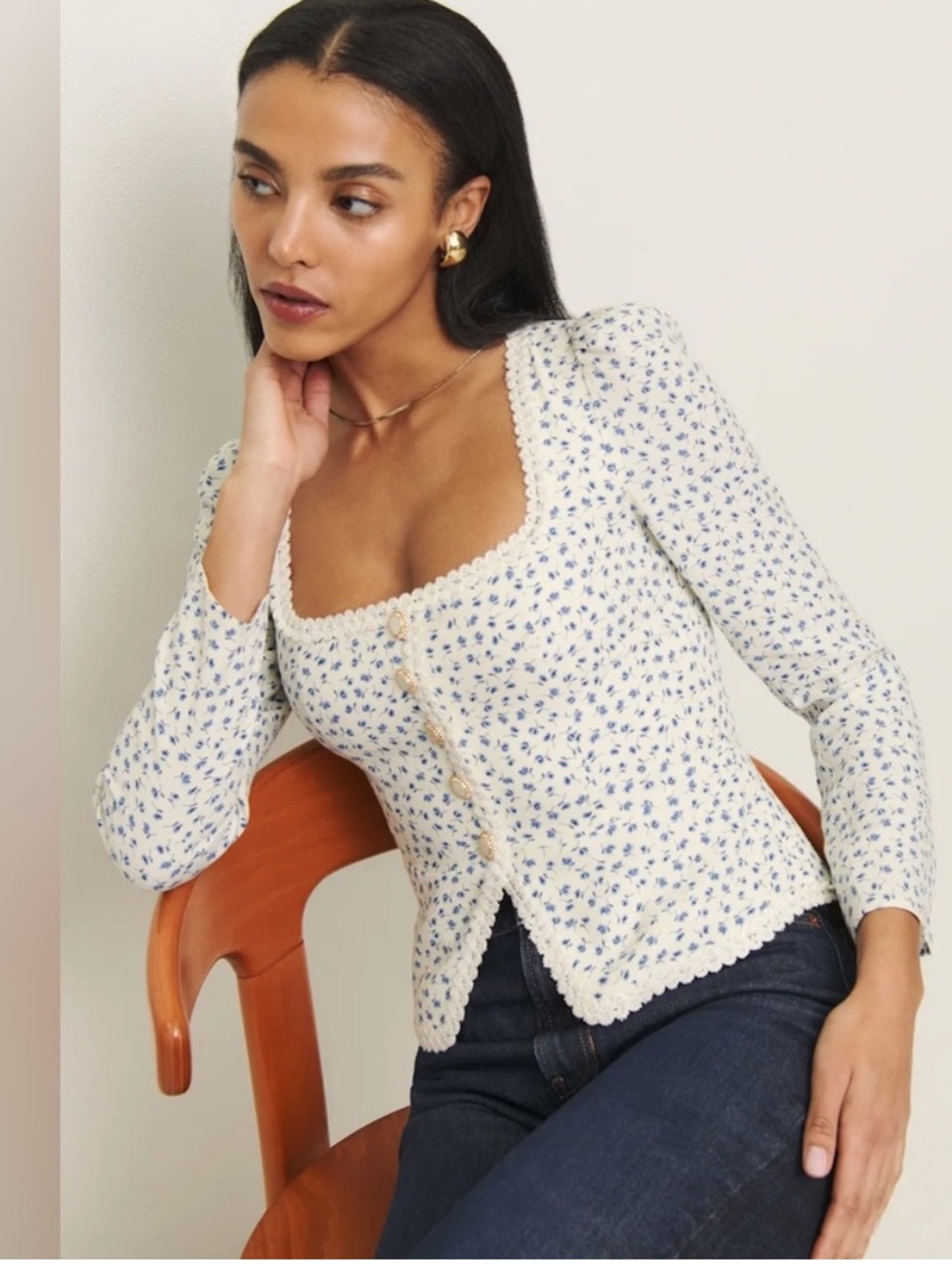 Reformation Nikky Top in Hanna
